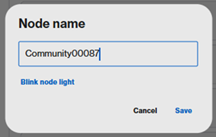 Blink node light option