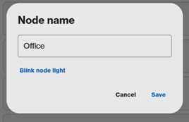 Blink node light option