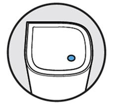 Router with solid blue light