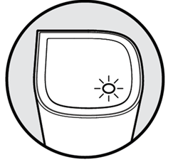 Router with blinking white light