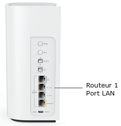 Router showing the LAN port