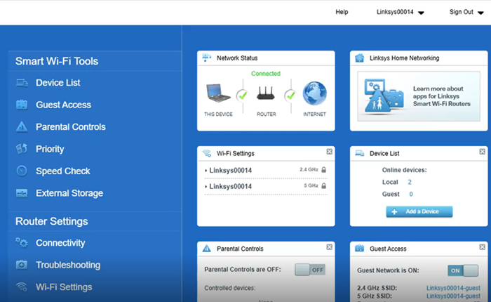 Router Dashboard