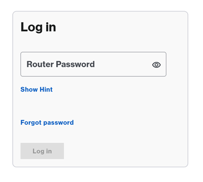 Log in with the router password