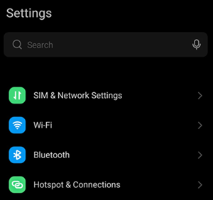 Go to Settings