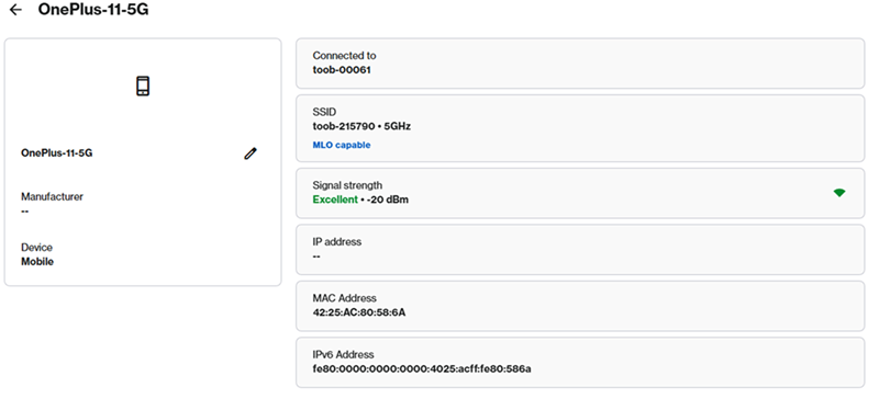 Connected client with MLO capable tag