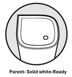Solid white light on the parent node