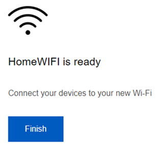 A prompt to click Finish.