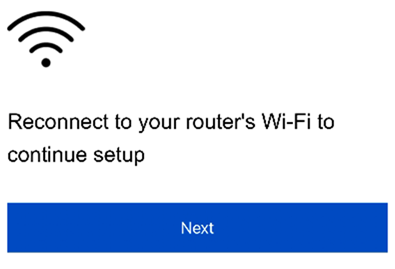 A prompt to click on Next