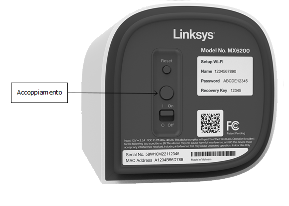 an image of LN1400, MX6200, MBE7000 showing where the Pair button is located