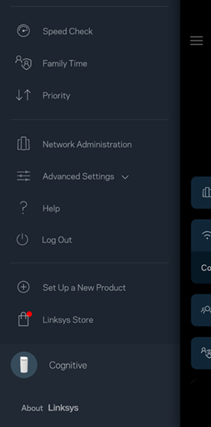 Menu section showing Set Up a New Product