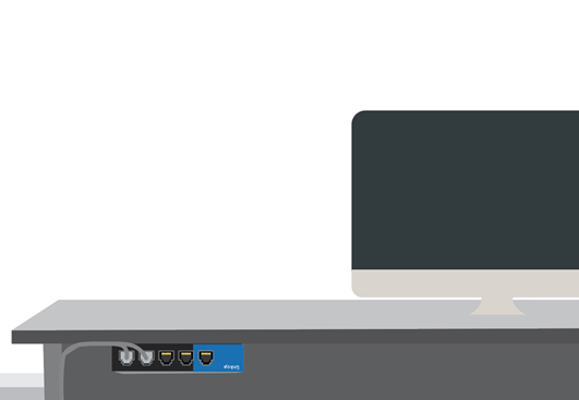 Under-desk mounted switch