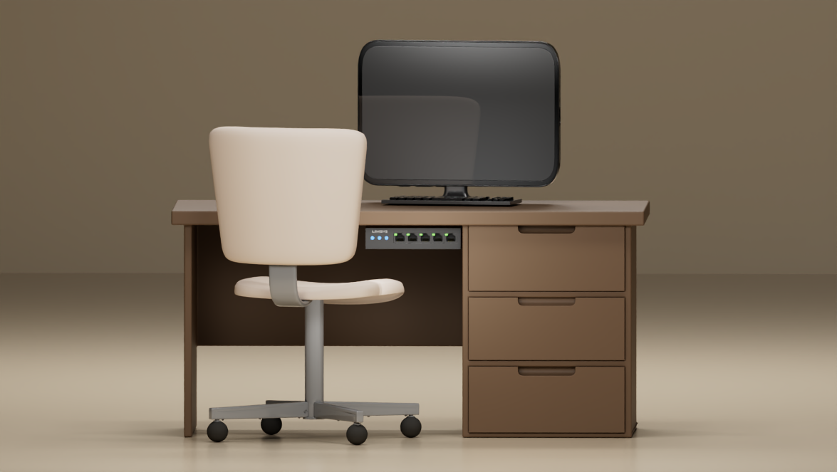 Under-desk mounted switch