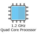 1.2 GHz Quad-Core processor