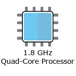1.8 GHz Quad Core Processor