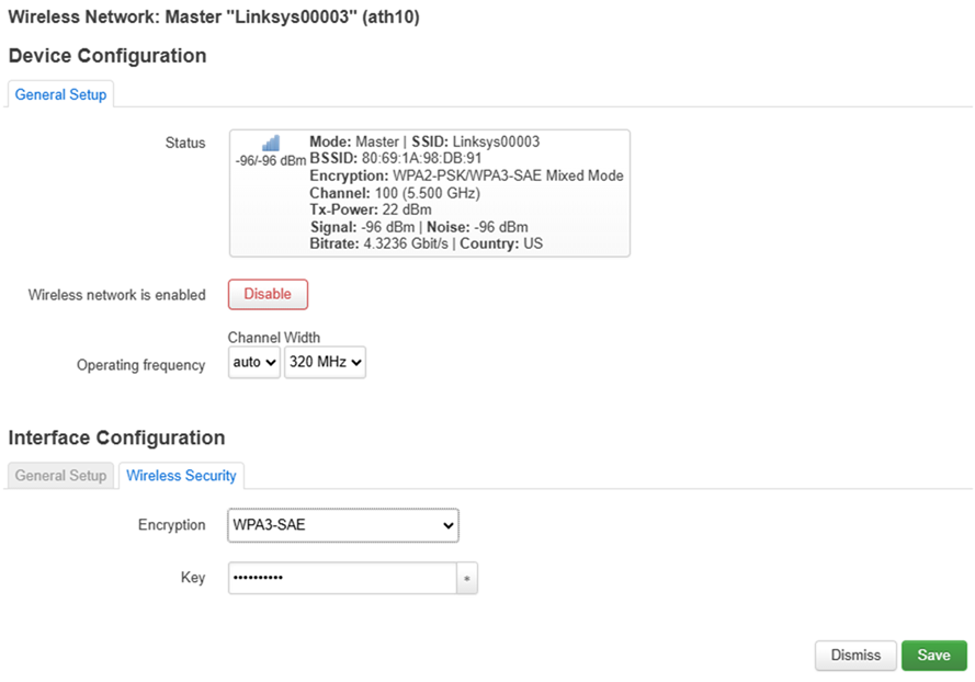 wifi1 settings