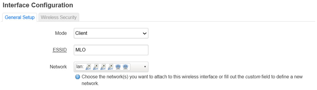 Perform the same steps on "wifi2"