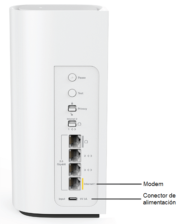 Connecting Ethernet and power cables to the router