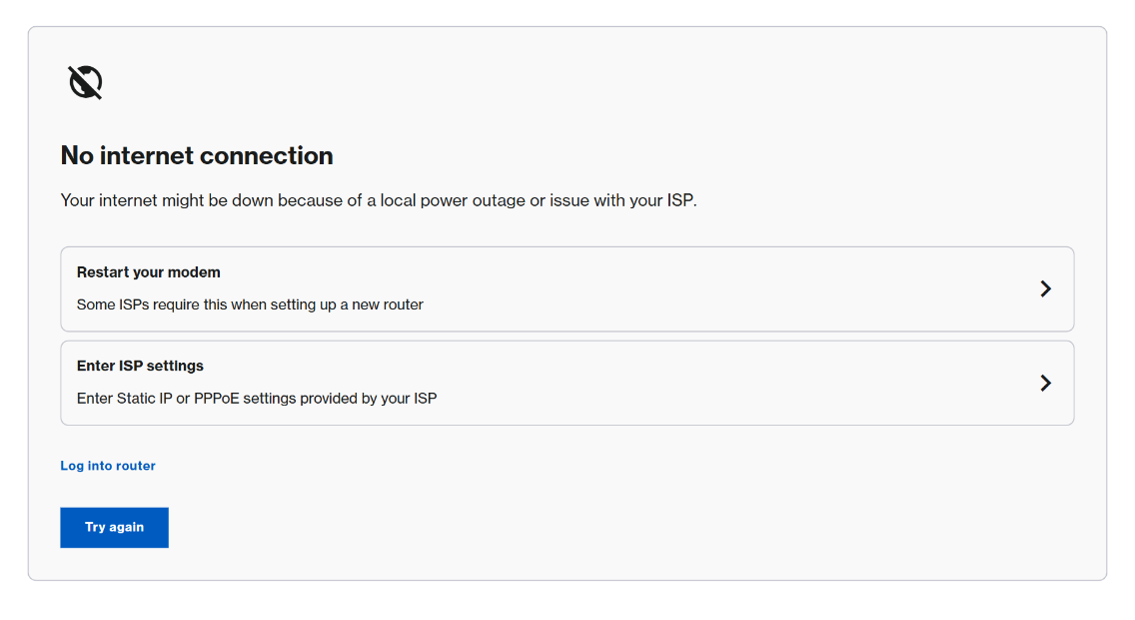 Wi-Fi name and password setup screen