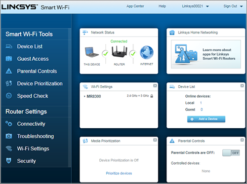 Linksys Official Support - Overview of the Linksys MR8300's web ...