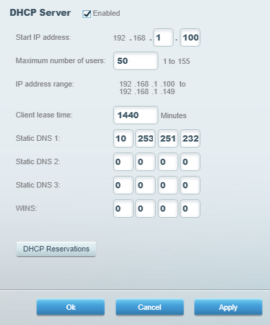 Fehler DNS-Router Linksys